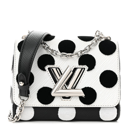 Louis Vuitton Epi Polka Dots Twist Shoulder Bag PM White Black 1 of 10