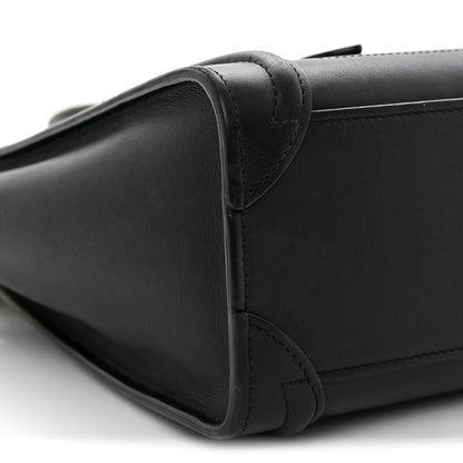 Celine Smooth Calfskin Nano Luggage Black 9 of 17