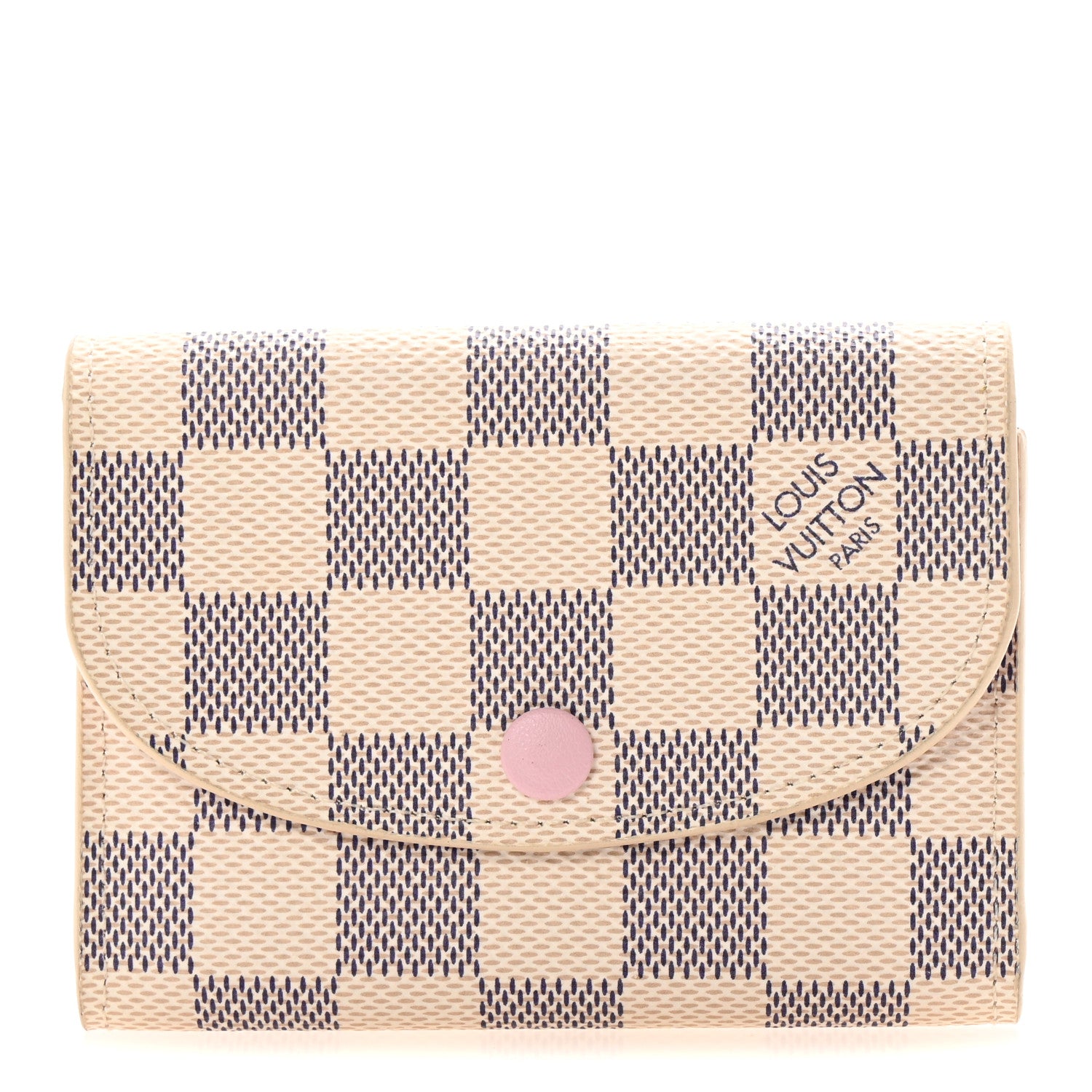 Louis Vuitton Damier Azur Rosalie Coin Purse Rose Ballerine 1 of 6