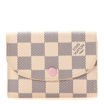 Louis Vuitton Damier Azur Rosalie Coin Purse Rose Ballerine 1 of 6