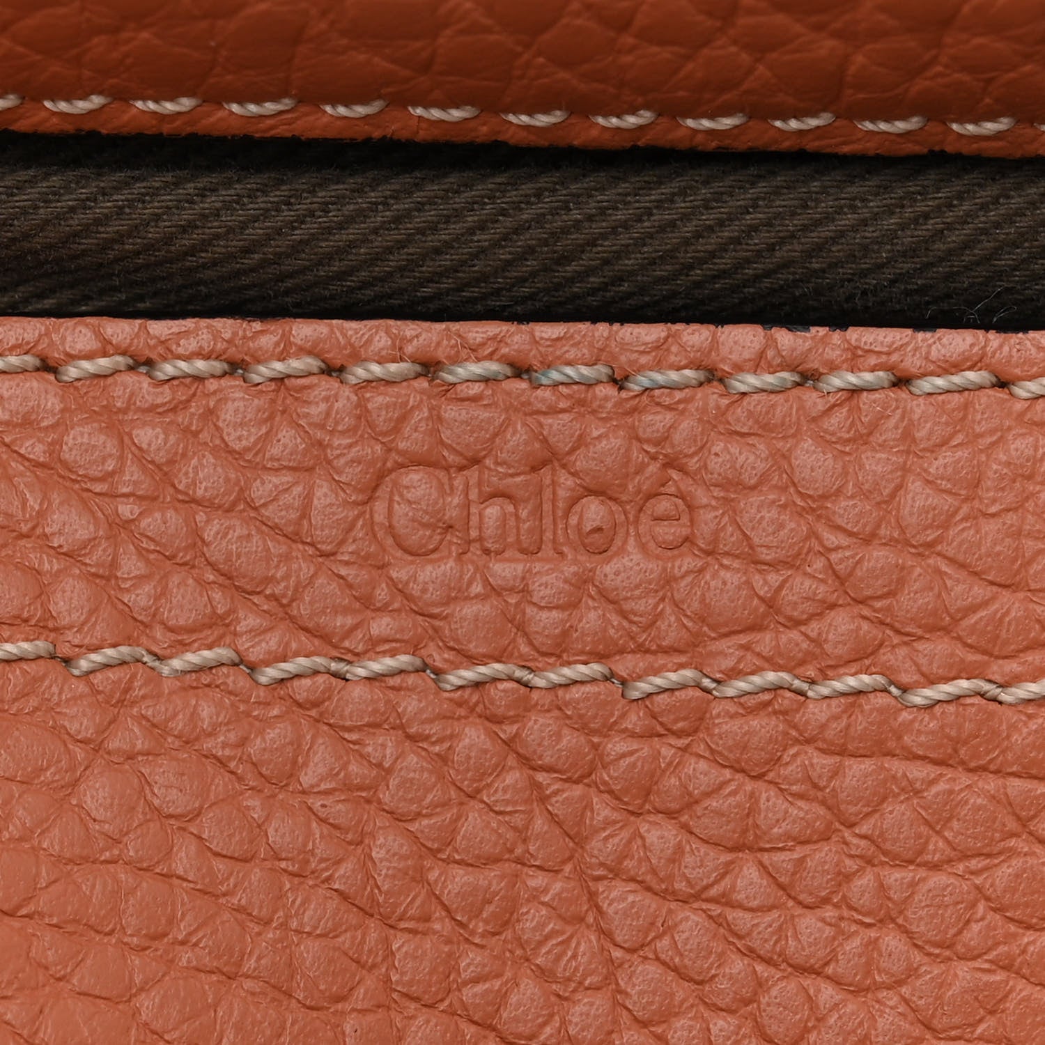 Chloe Calfskin Mini Marcie Round Crossbody Bag Peach Bloom 6 of 13