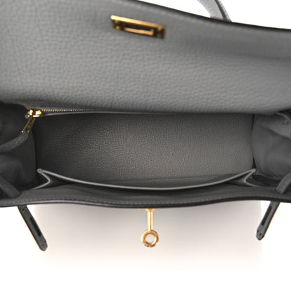 Hermes Togo Kelly Retourne 25 Gris Mouette 7 of 38