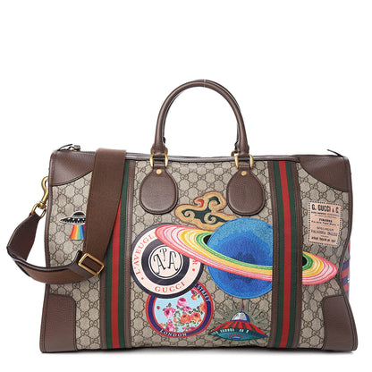 Gucci Soft GG Supreme Monogram Courrier Large Duffle Bag Beige New Acero Multicolor 1 of 10