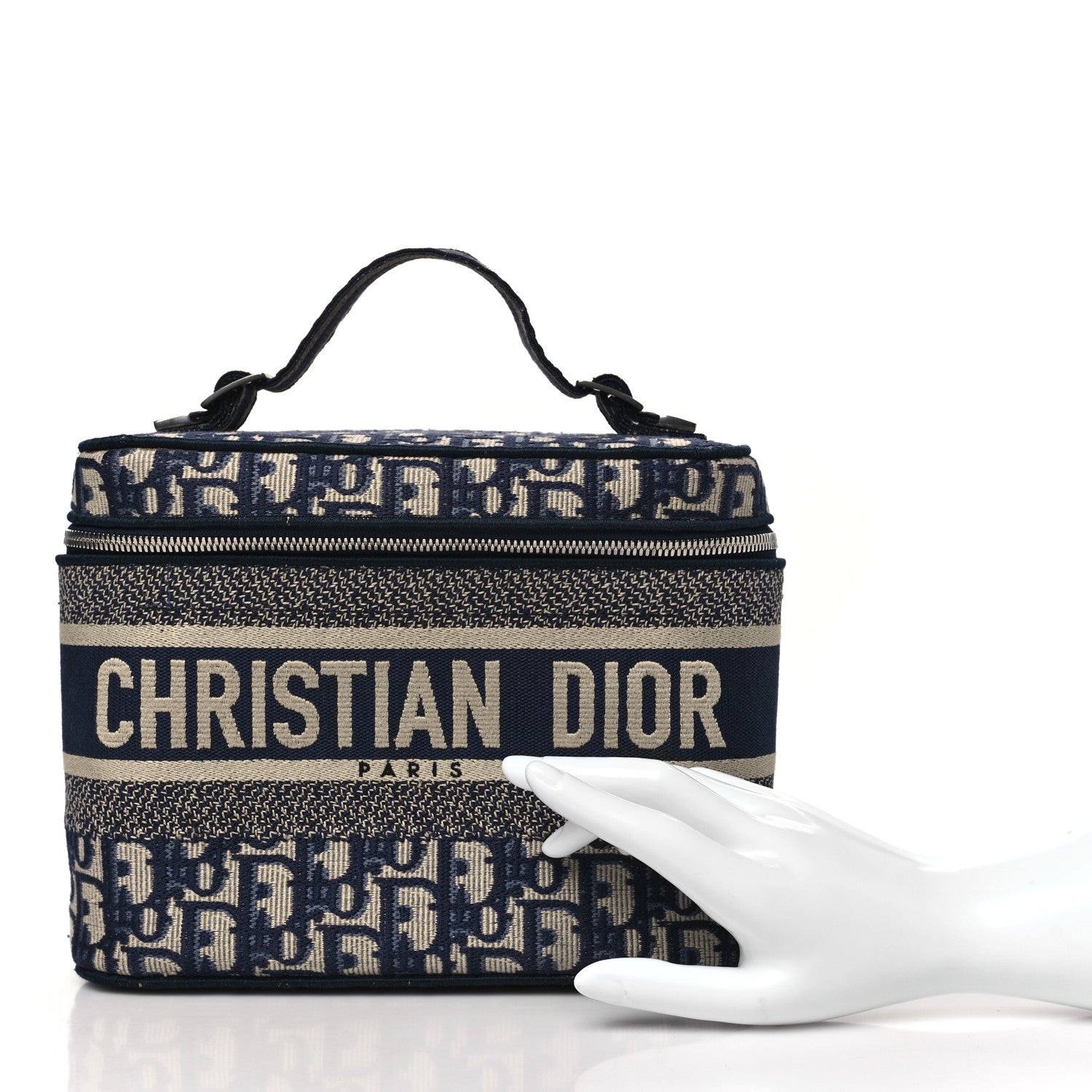 Christian Dior Oblique Diortravel Vanity Case Blue 2 of 10
