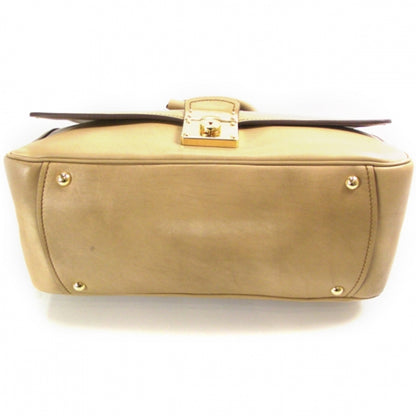 Miu Miu Leather Front Pocket Tote Sand 4 of 11