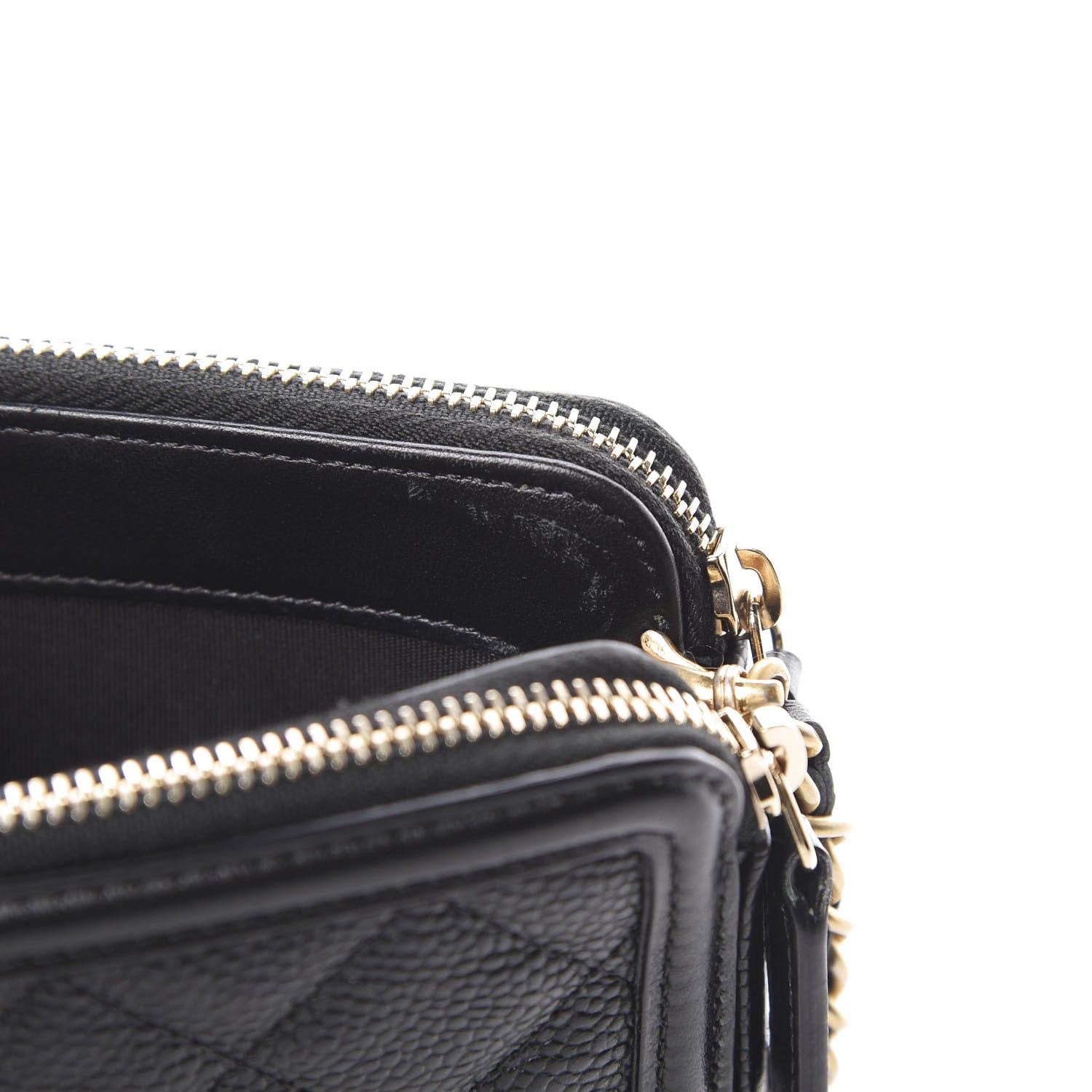 Chanel Caviar Quilted CC Filigree Clutch With Chain Black 14 of 16