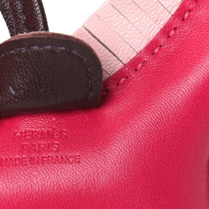 Hermes Milo Lambskin Grigri Rodeo Horse Bag Charm PM Rose Sakura Framboise Rouge Sellier 3 of 3