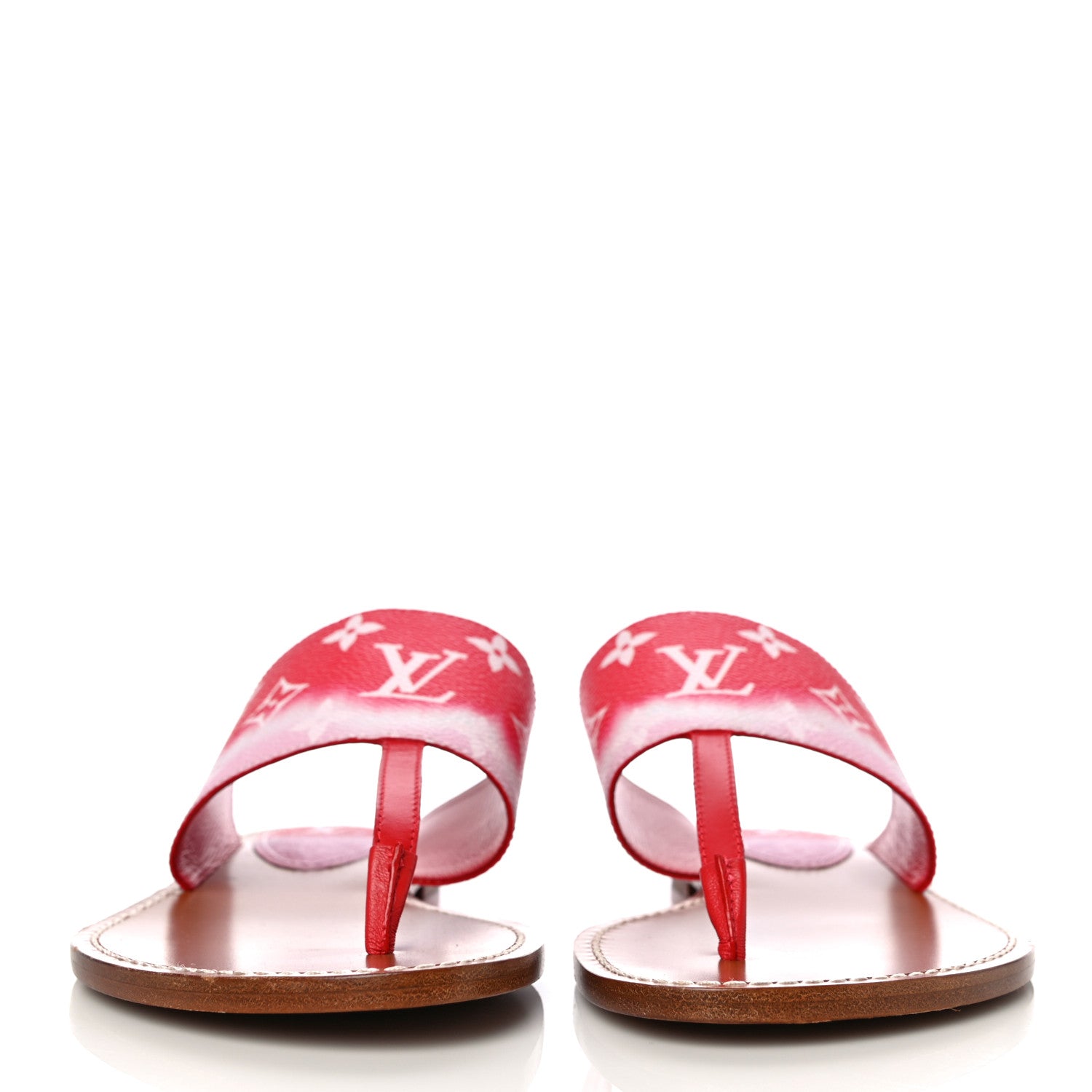 Louis Vuitton Monogram Escale Palma Sandals 38.5 Rouge 2 of 14