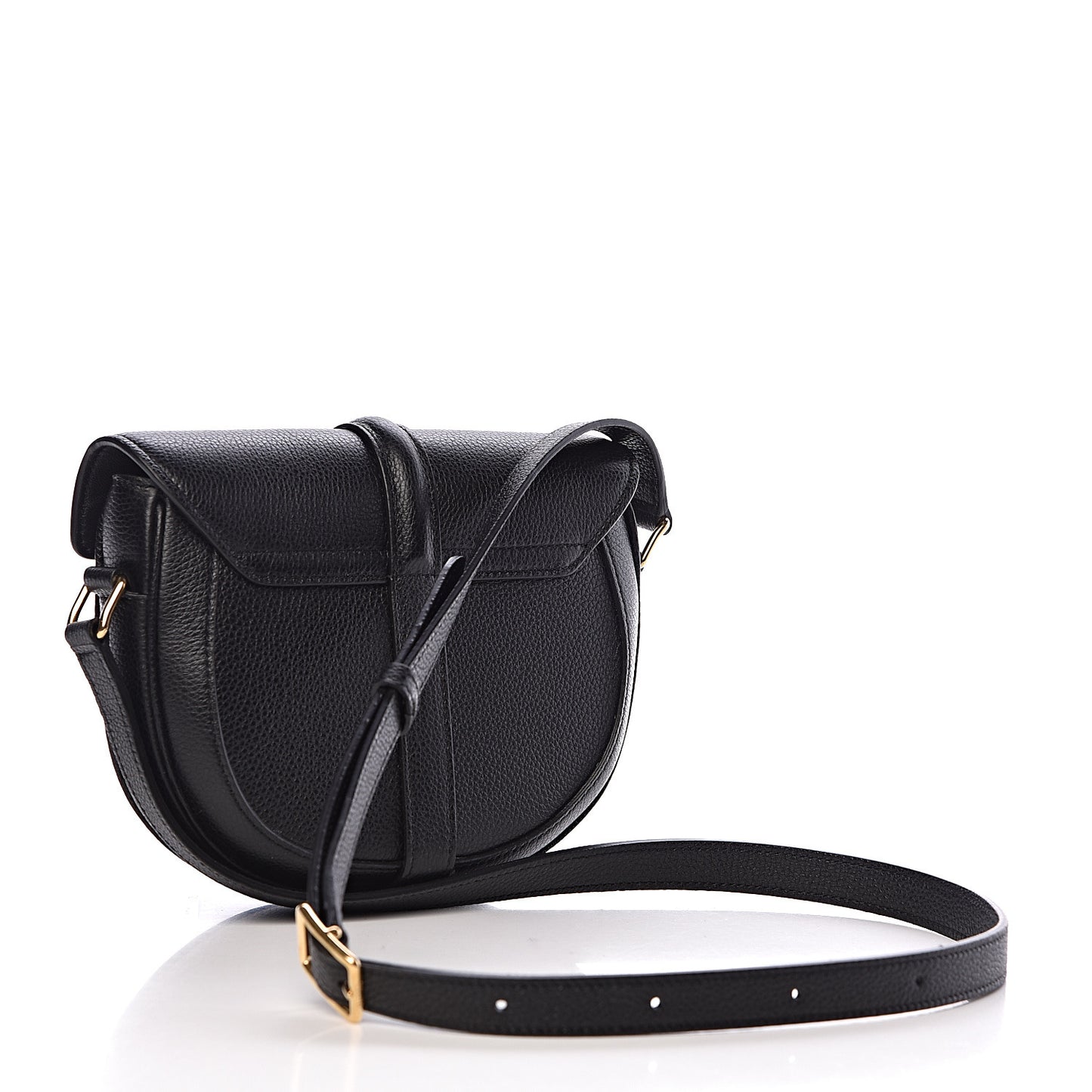 Grained Calfskin Besace Small 16 Black