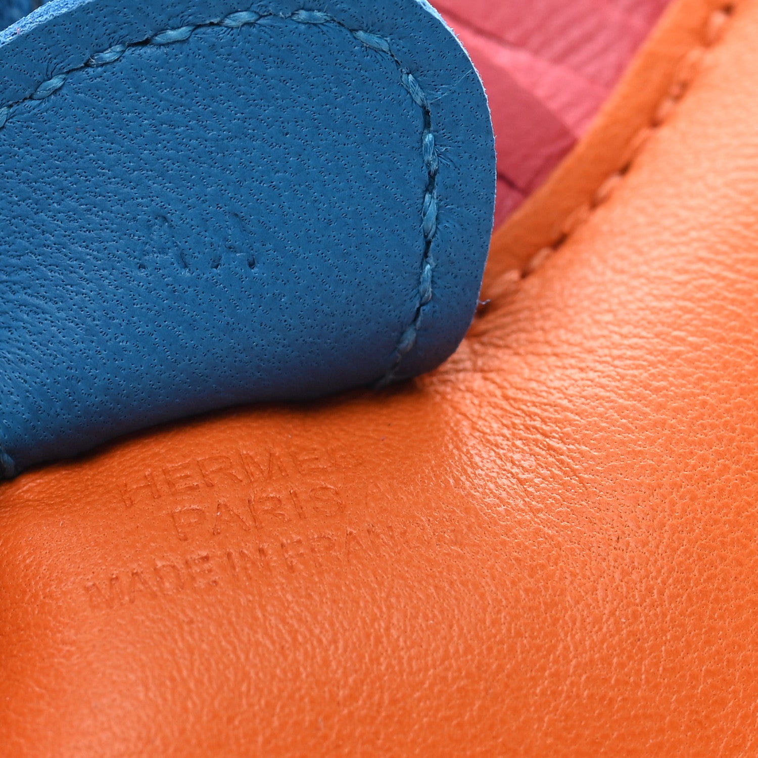 Hermes Milo Lambskin Grigri Rodeo Horse Bag Charm PM Orange Bleu Zanzibar Rose Azalee 3 of 3