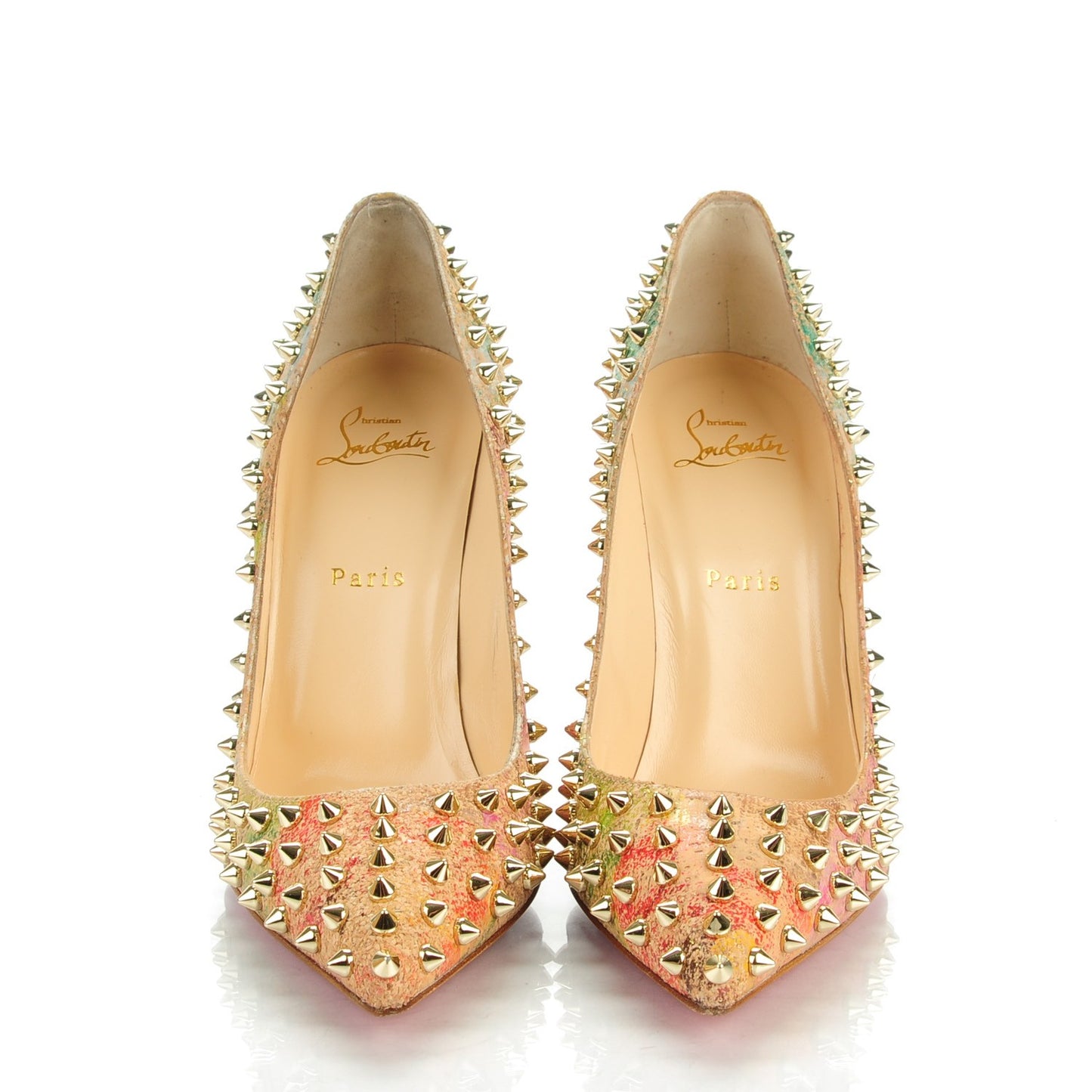 Cork Patent Bloom Print Follies Spikes 100 Pumps 39.5 Version Multicolor