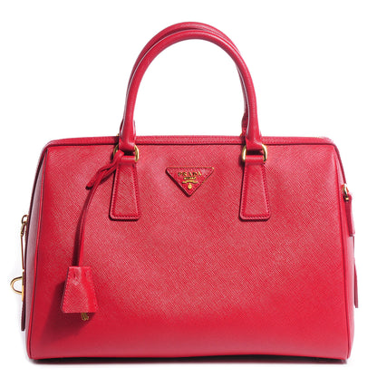Prada Saffiano Lux Bowler Fuoco 1 of 15