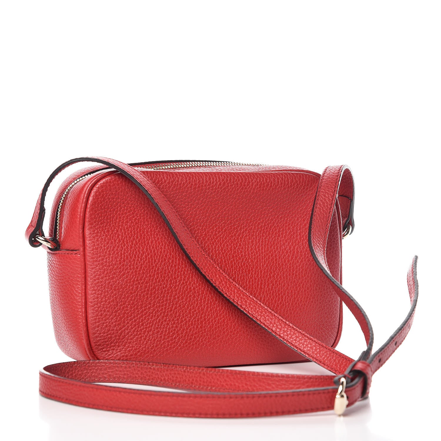 Gucci Pebbled Calfskin Small Soho Disco Bag Tabasco Red 3 of 13