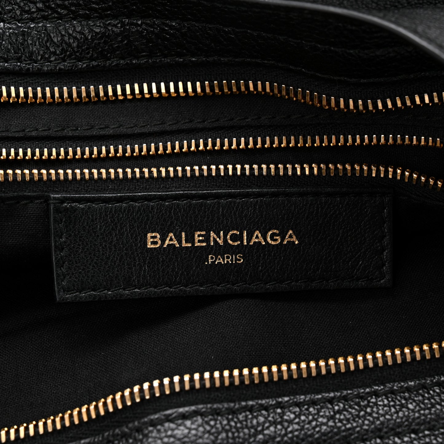 Chevre Gold Metallic Edge Hardware City Black
