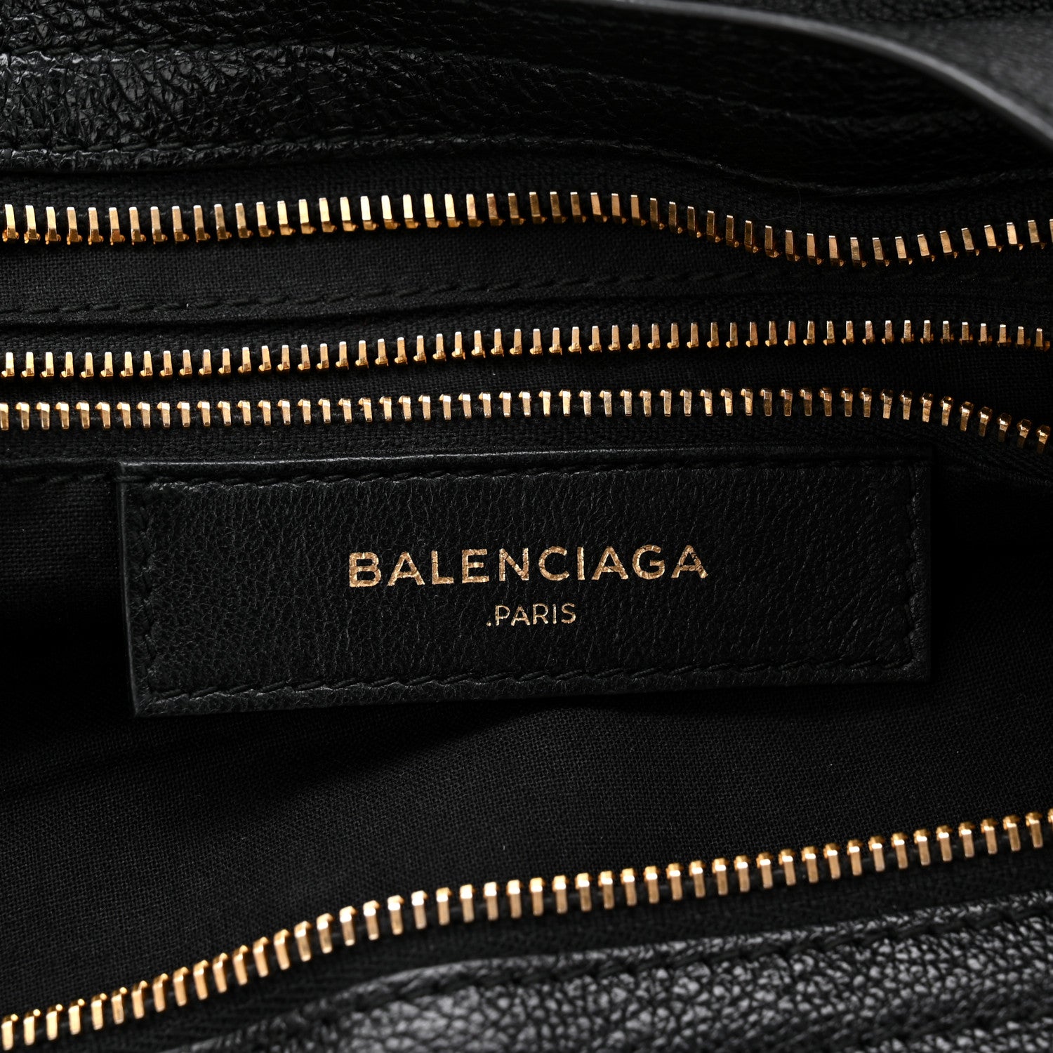 Balenciaga Chevre Gold Metallic Edge Hardware City Black 7 of 11