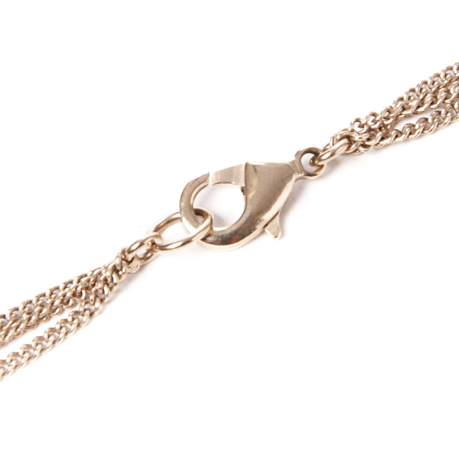 Chanel Beaded Pearl Crystal CC Long Strand Necklace Gold Purple 8 of 9