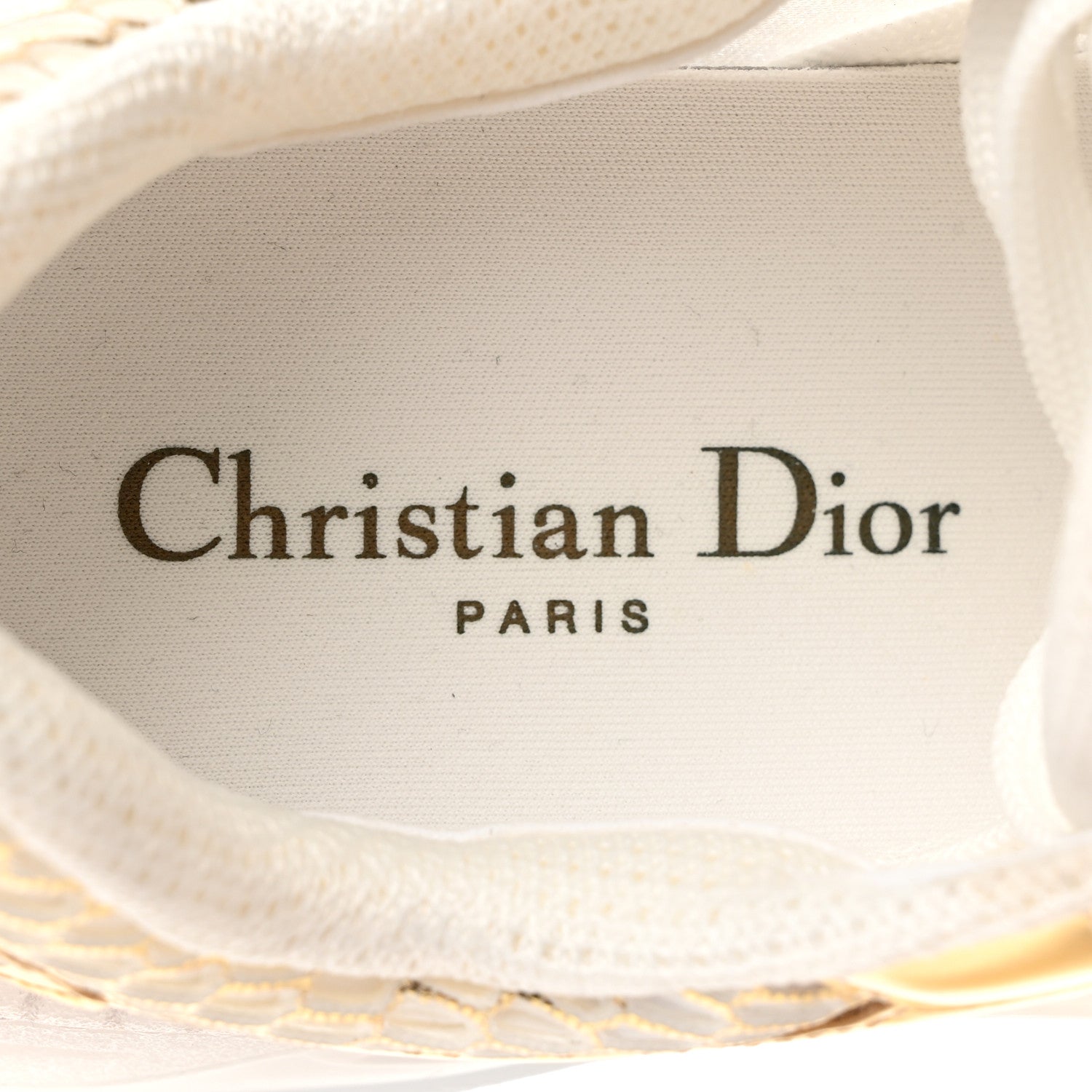 Christian Dior Matte Technical Fabric Mesh Dior Vibe Sneakers 39.5 White Gold 6 of 9