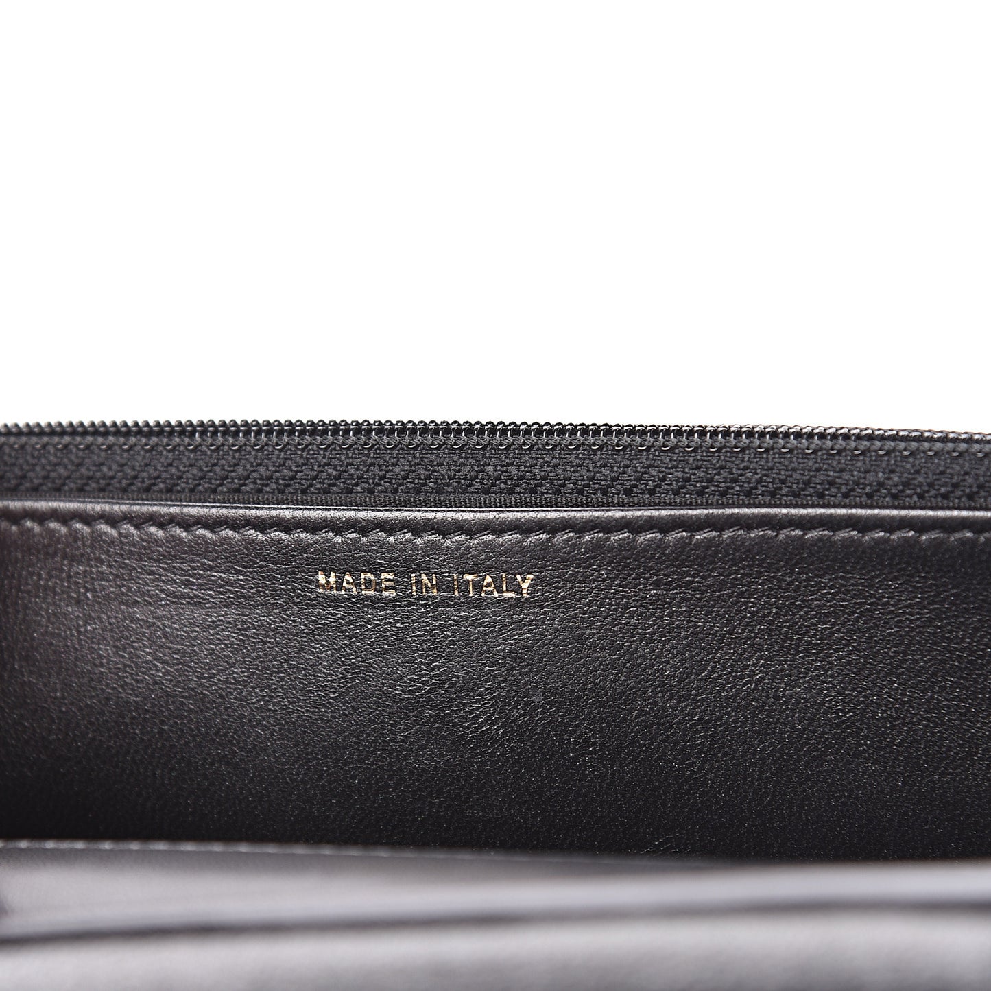 Glazed Calfskin Quilted Boy Wallet On Chain WOC Black
