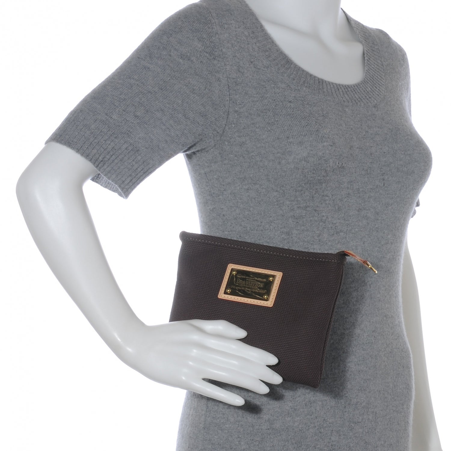 Louis Vuitton Cabas Antigua Pochette Plate PM Brown 2 of 7