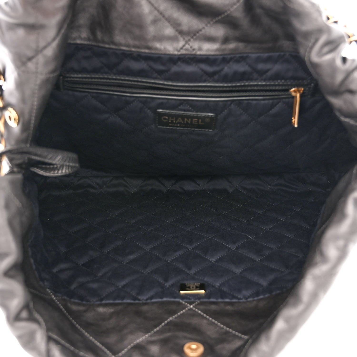 Chanel Metallic Calfskin Quilted Chanel 22 Ruthenium 6 of 12