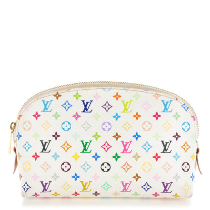 Louis Vuitton Monogram Multicolor Cosmetic Pouch White Litchi 1 of 7
