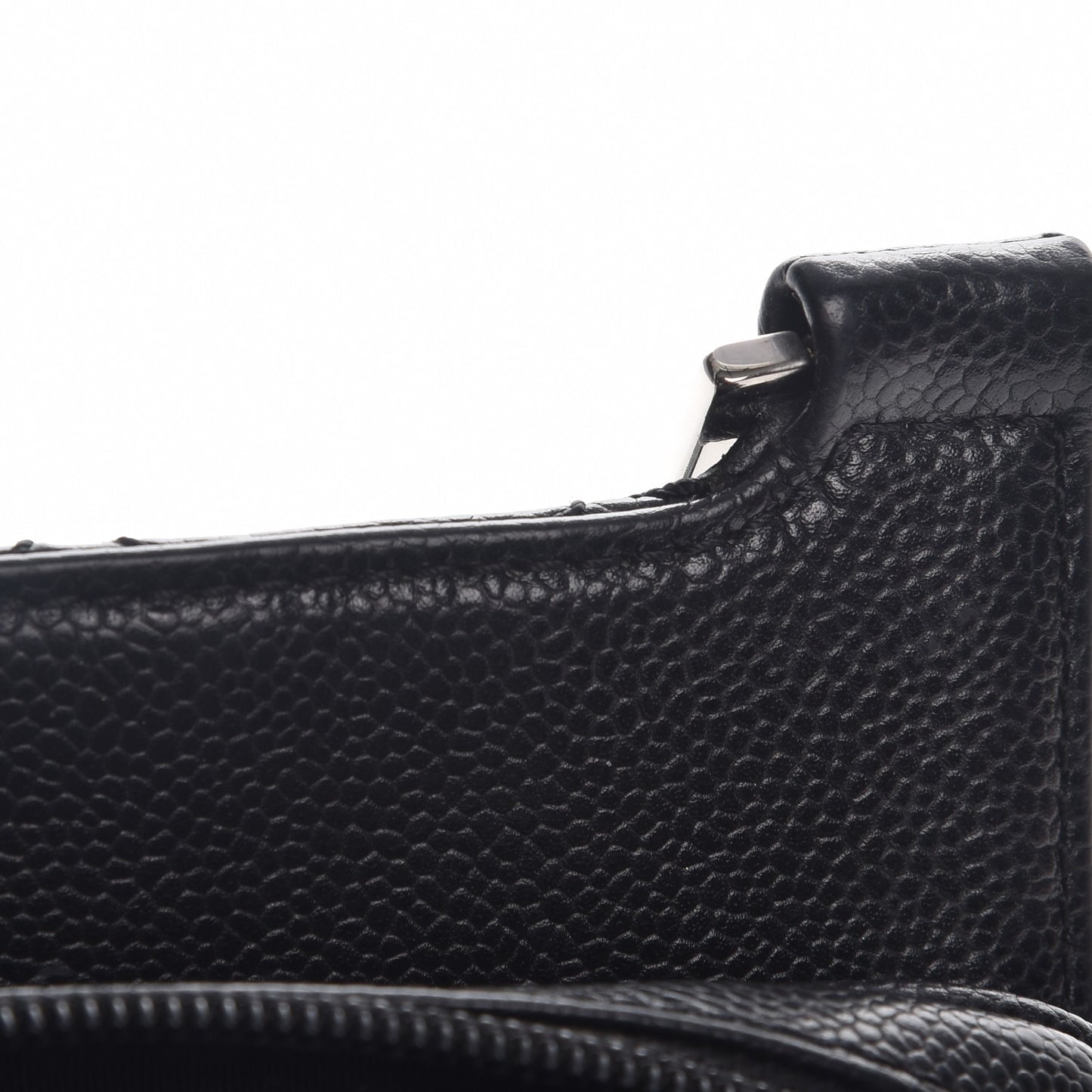 Caviar Quilted Camera Shoulder Bag Black