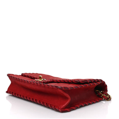 Chanel Iridescent Calfskin Medium Happy Stitch Flap Red 8 of 8
