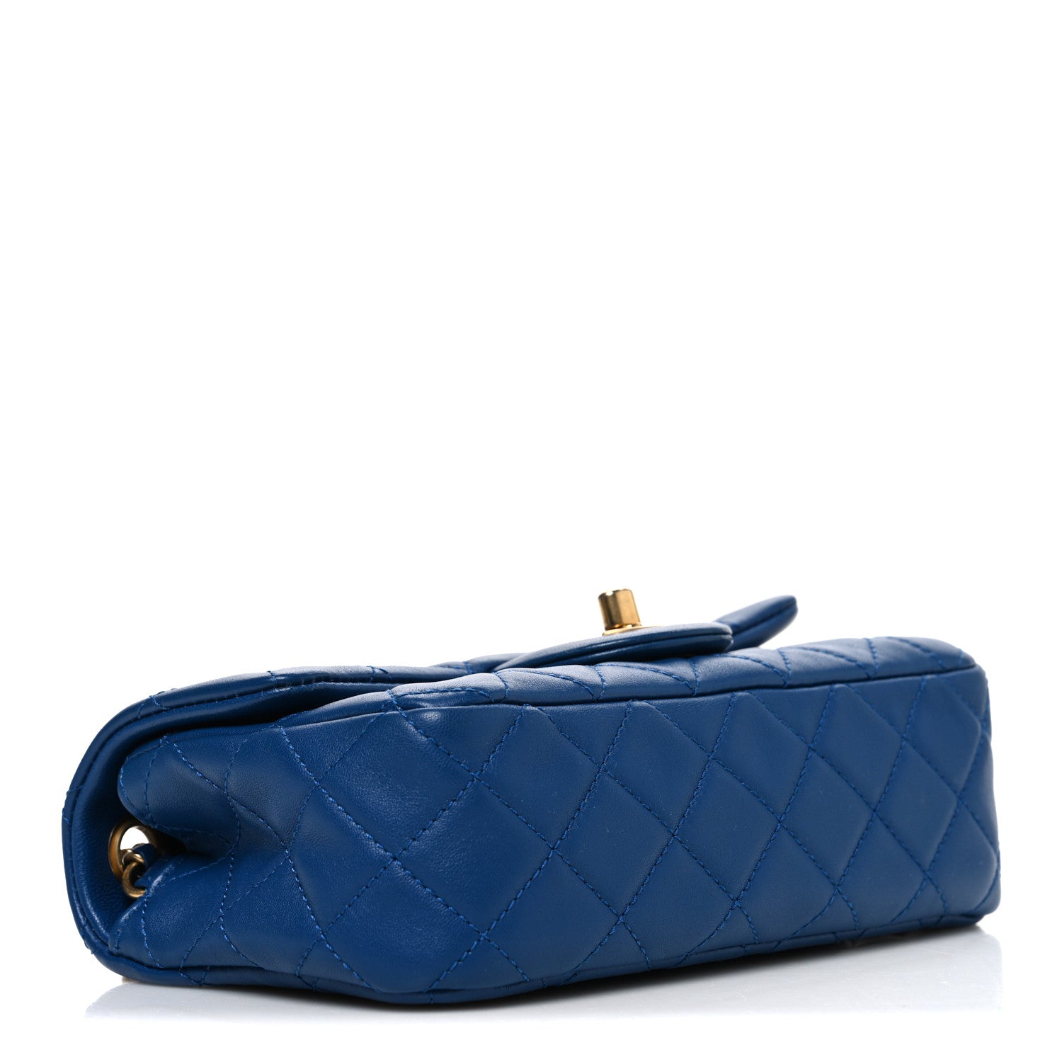 Chanel Lambskin Quilted Pearl Crush Mini Rectangular Flap Blue 4 of 10