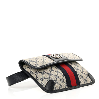 Gucci GG Supreme Monogram Web Small Ophidia Belt Bag 80 32 Beige Navy 4 of 10