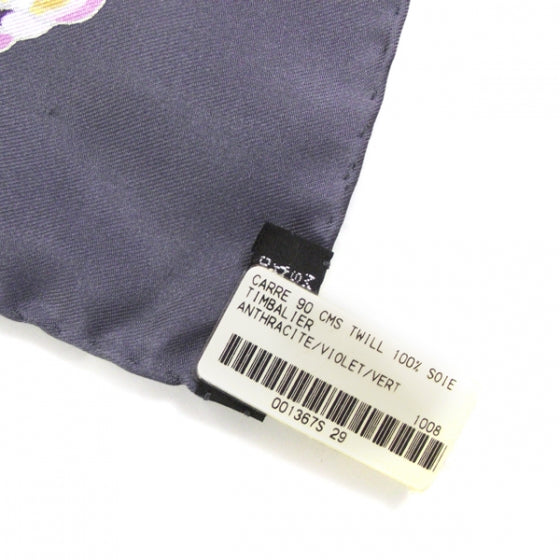 Hermes Silk Le Timbalier Scarf 90 Violet 6 of 6