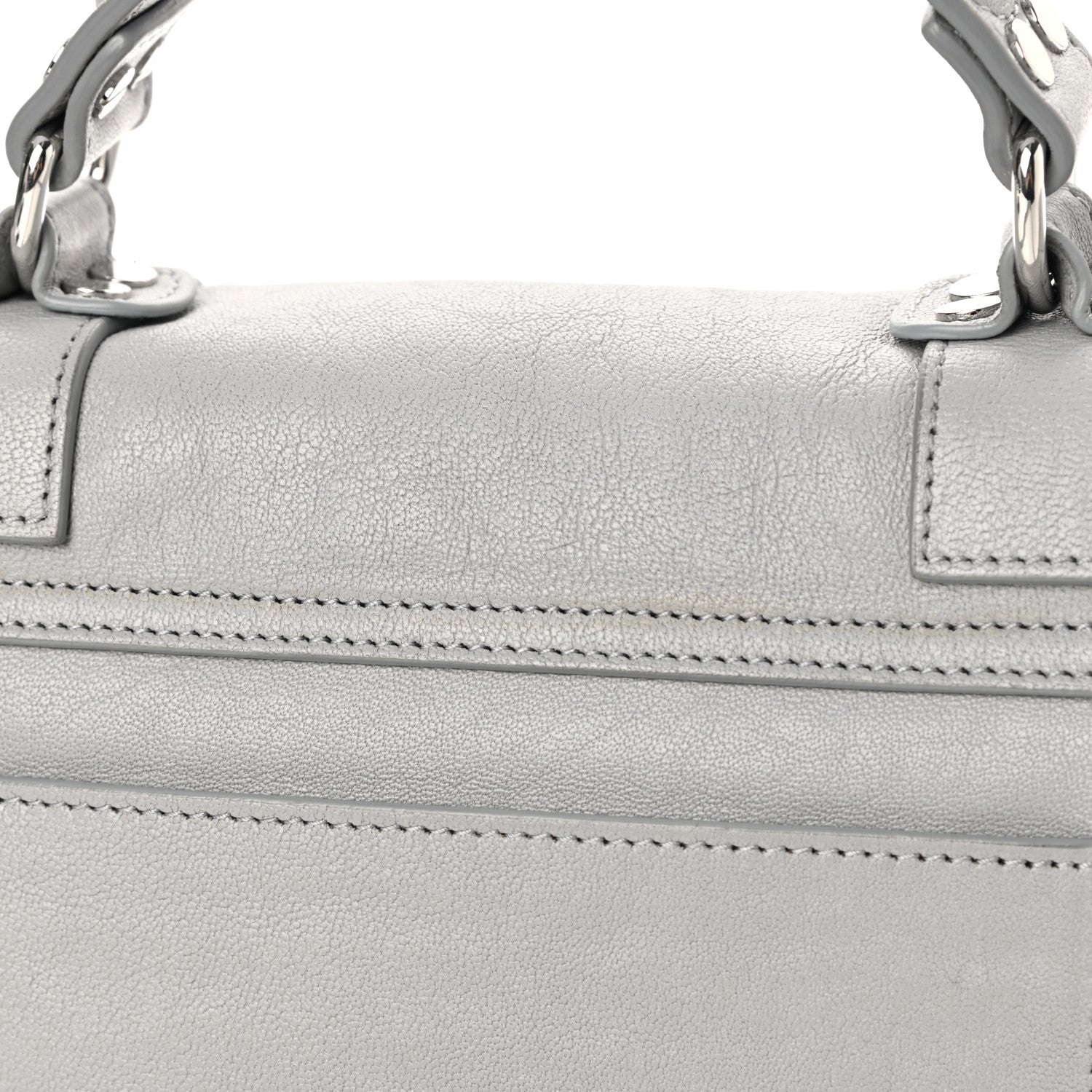 Proenza Schouler Lambskin Tiny PS1 Satchel Fog 10 of 11