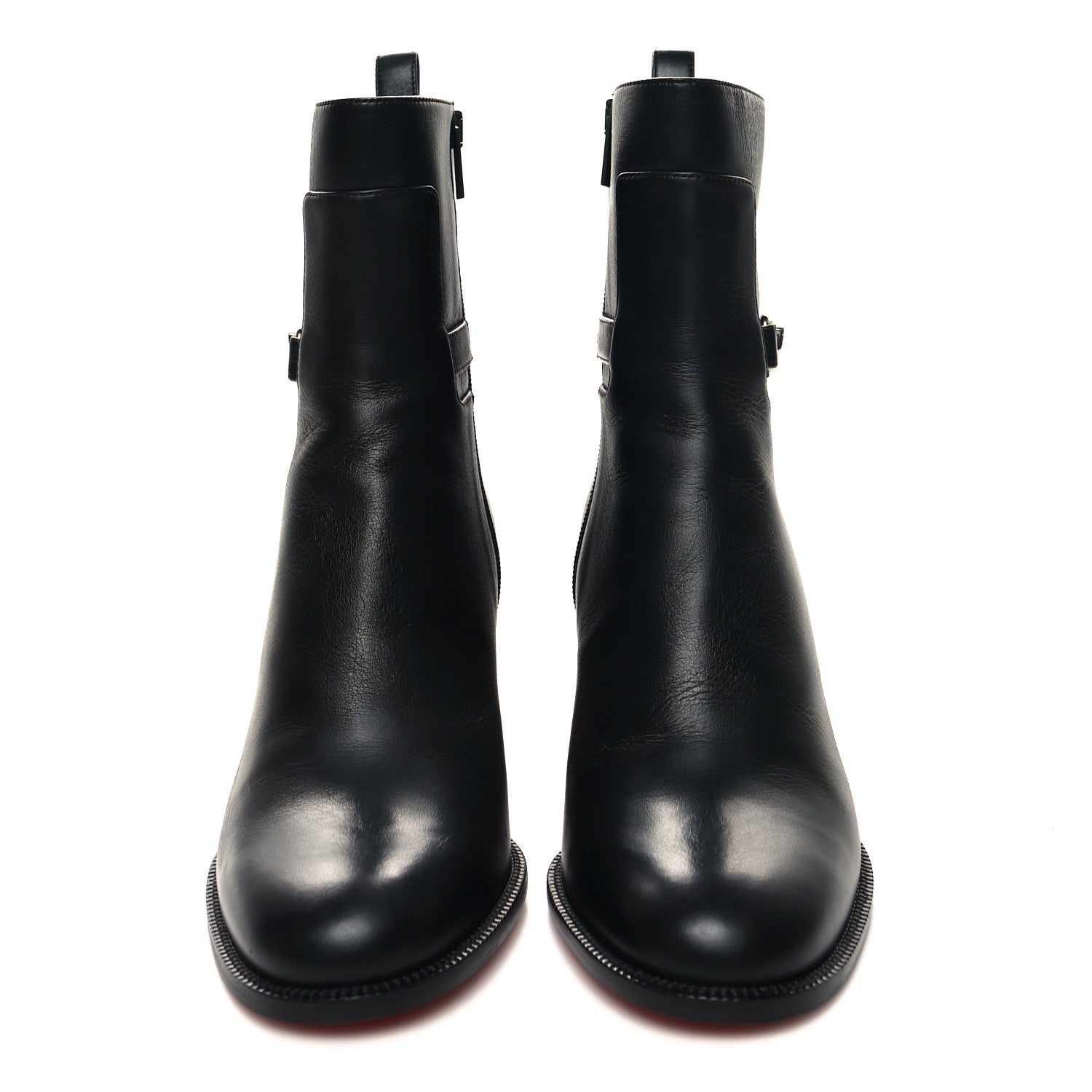 Christian Louboutin Calfskin Lock Booty 70 Ankle Boots 40 Black 2 of 8