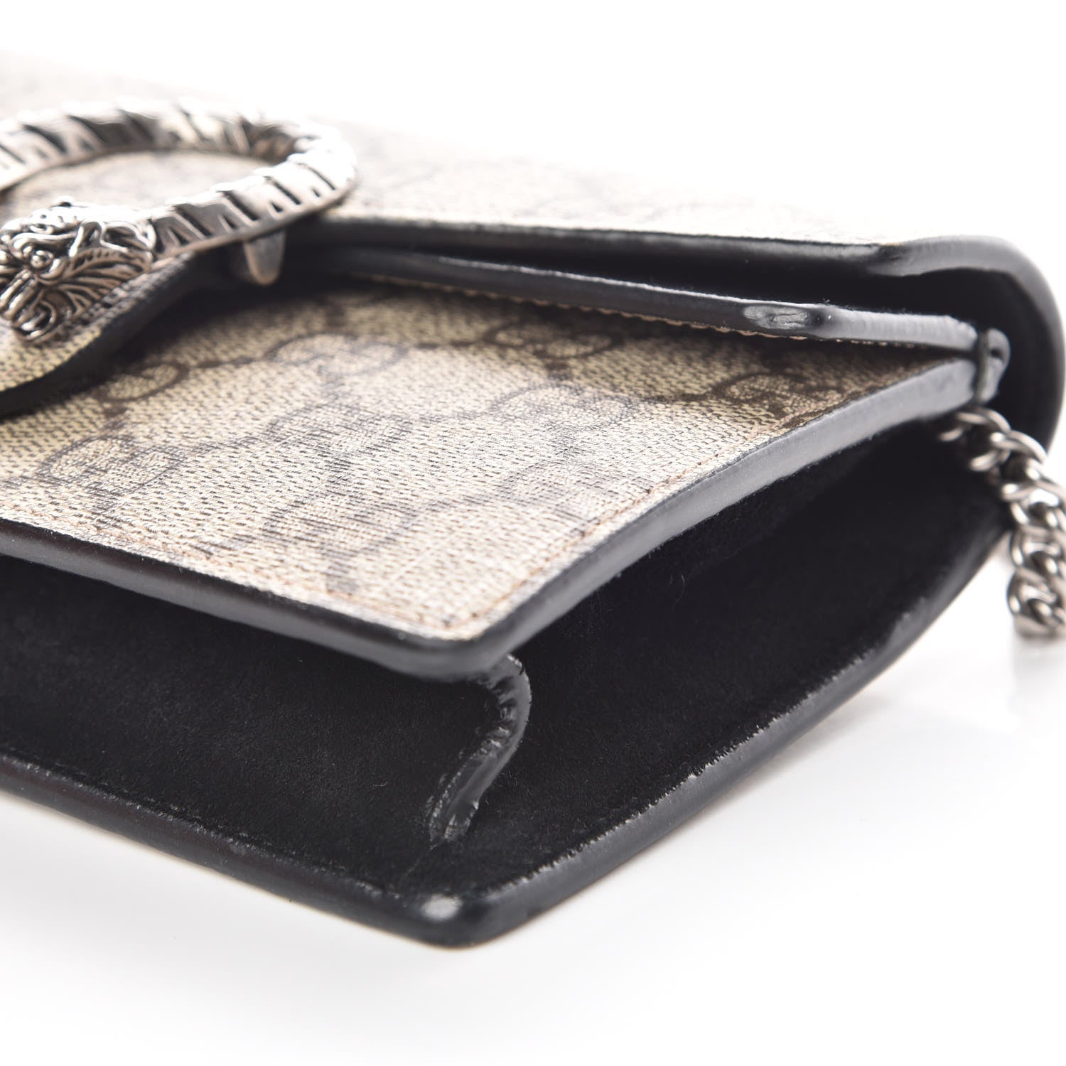 Gucci GG Supreme Monogram Super Mini Dionysus Shoulder Bag Black 9 of 10