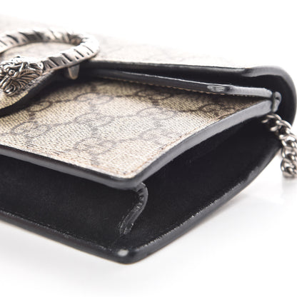 Gucci GG Supreme Monogram Super Mini Dionysus Shoulder Bag Black 9 of 10