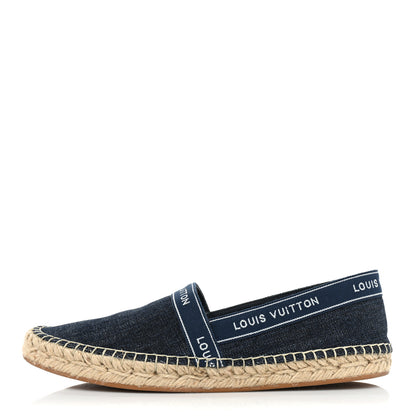 Louis Vuitton Denim Croisiere Espadrille 38.5 Marine 1 of 10
