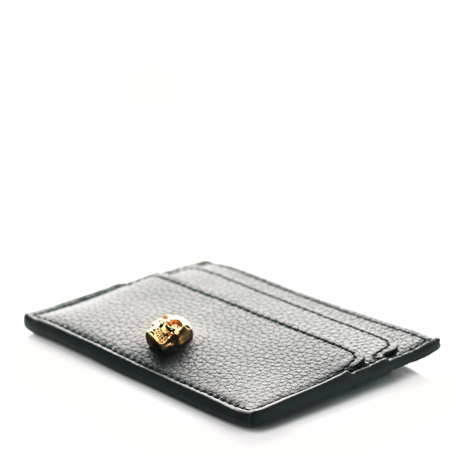 Alexander McQueen Calfskin Skull Card Holder Black 4 of 8
