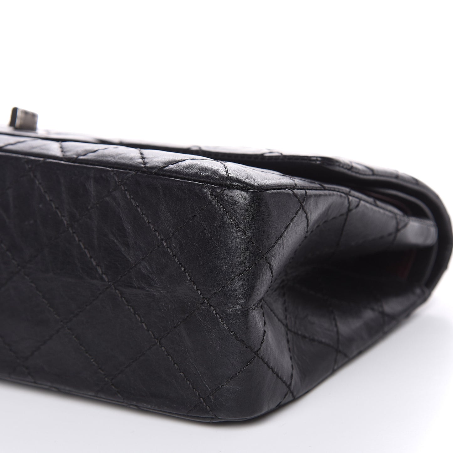 Aged Calfskin Quilted 2.55 Reissue 226 Flap Black