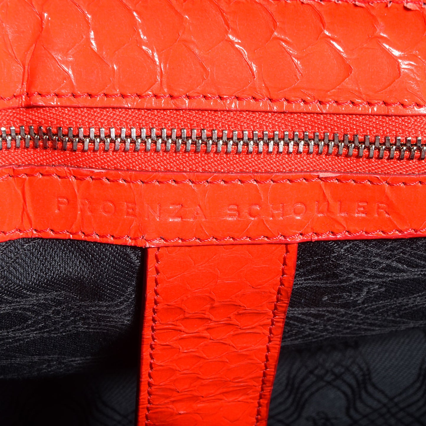 Python PS1 Medium Satchel Lipstick Red