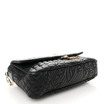 Versace Nappa Barocco Quilted Calliope Vanitas Shoulder Bag Black 4 of 10