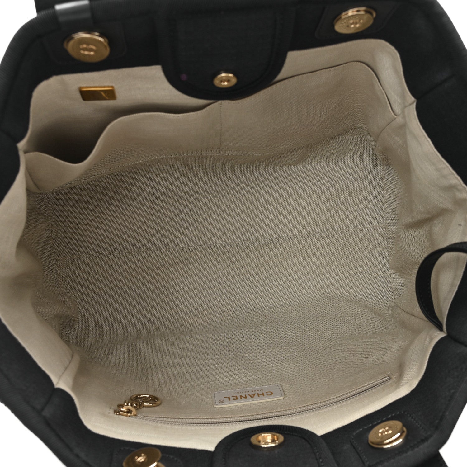 Chanel Mixed Fibers Small Deauville Tote Black 6 of 12