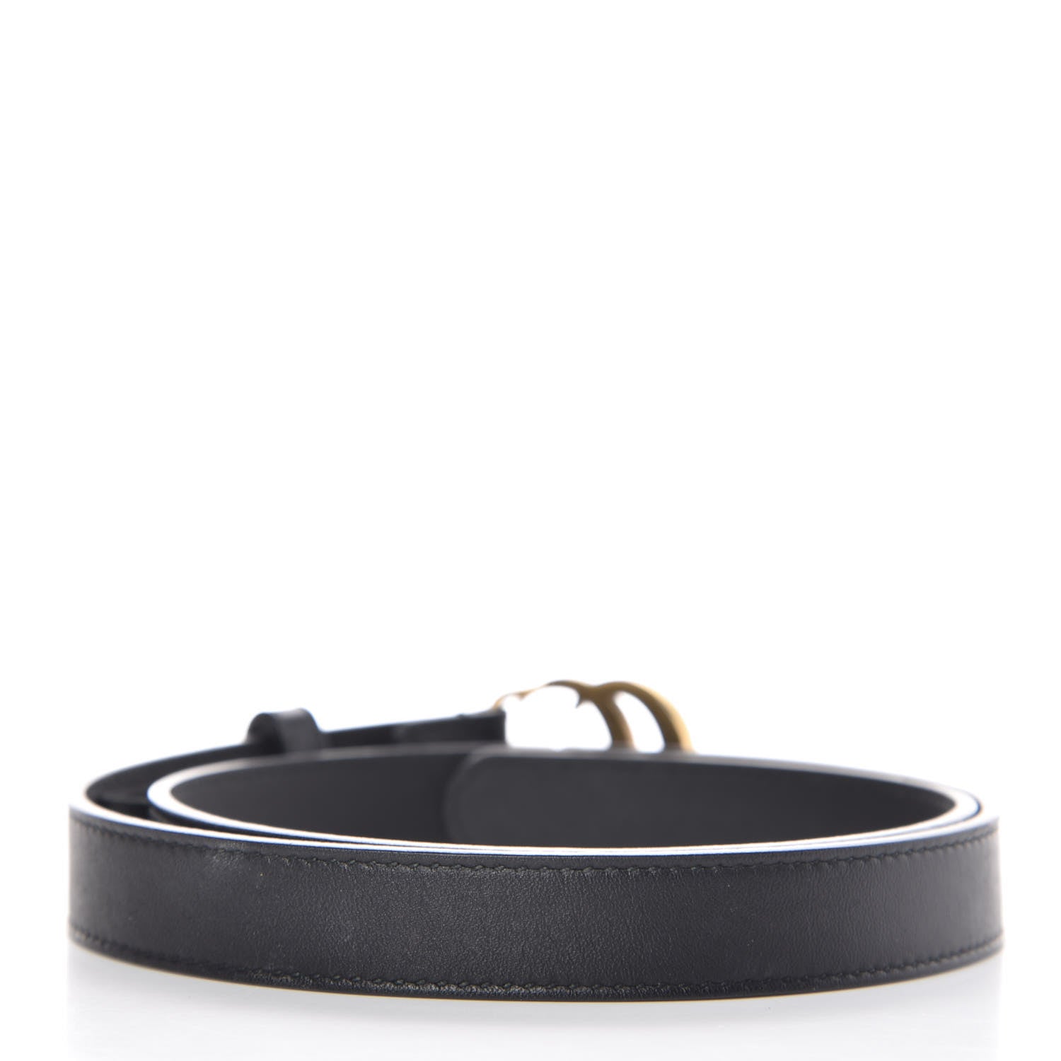 Gucci Calfskin Double G 20mm Belt 70 28 Black 3 of 8