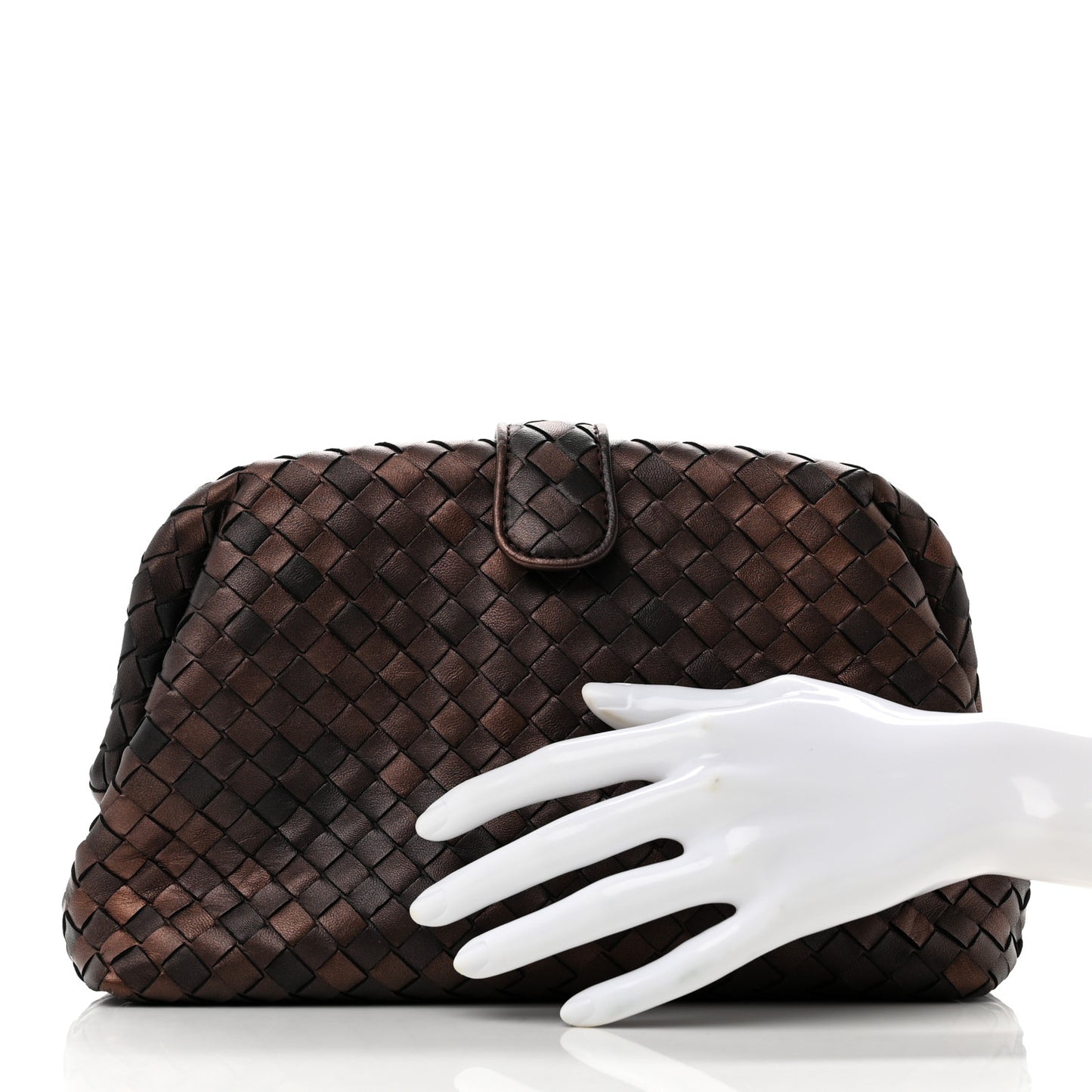 Nappa Intrecciato The Lauren 1980 Clutch Dark Bronze