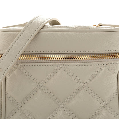 Saint Laurent Grain de Poudre Quilted 80's Vanity Bag Crema Soft 8 of 13