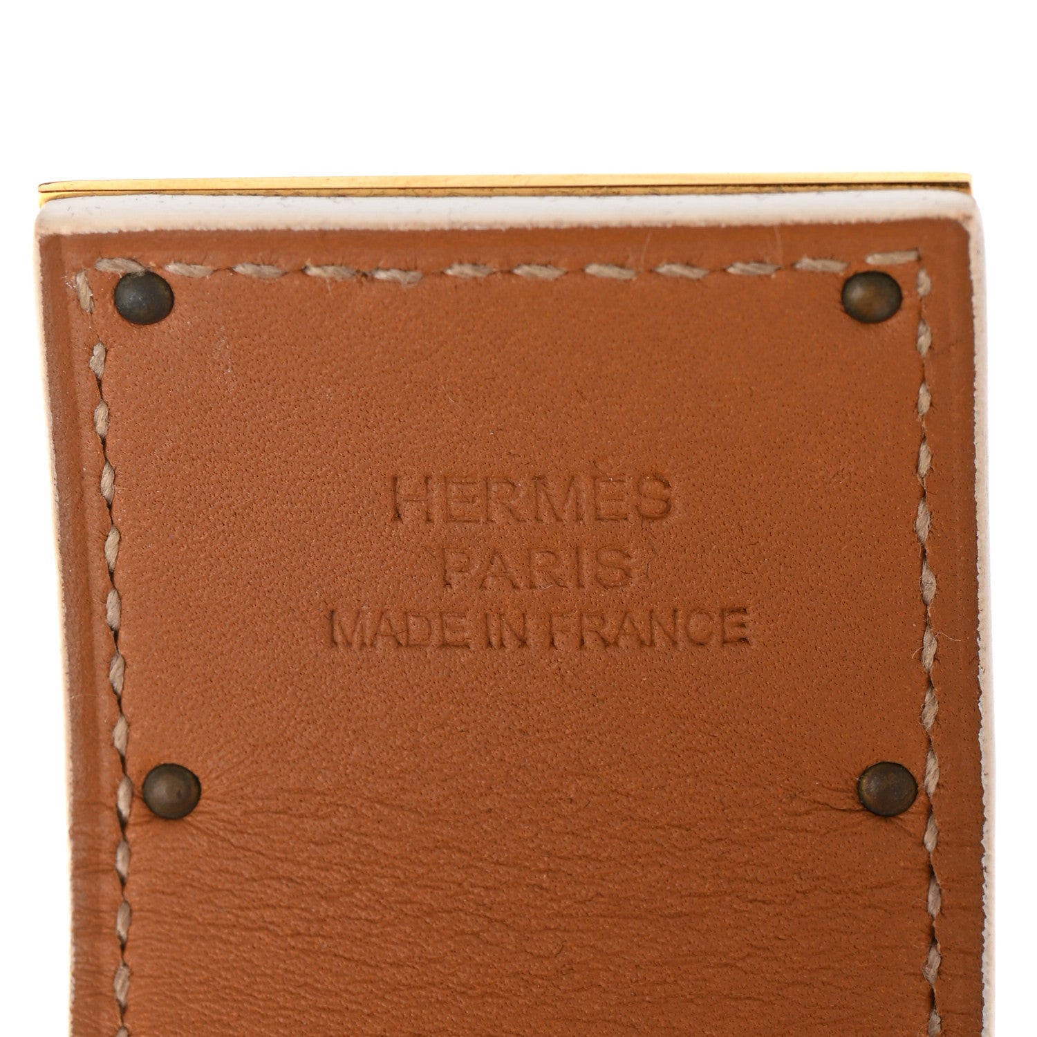 Hermes Epsom Kelly Dog Bracelet White 6 of 6