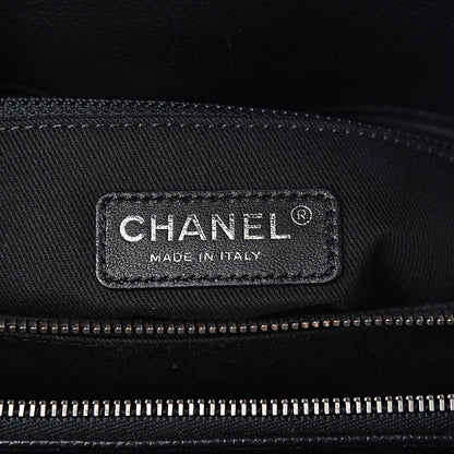 Chanel Caviar Quilted CC Timeless Soft Tote Black 6 of 10