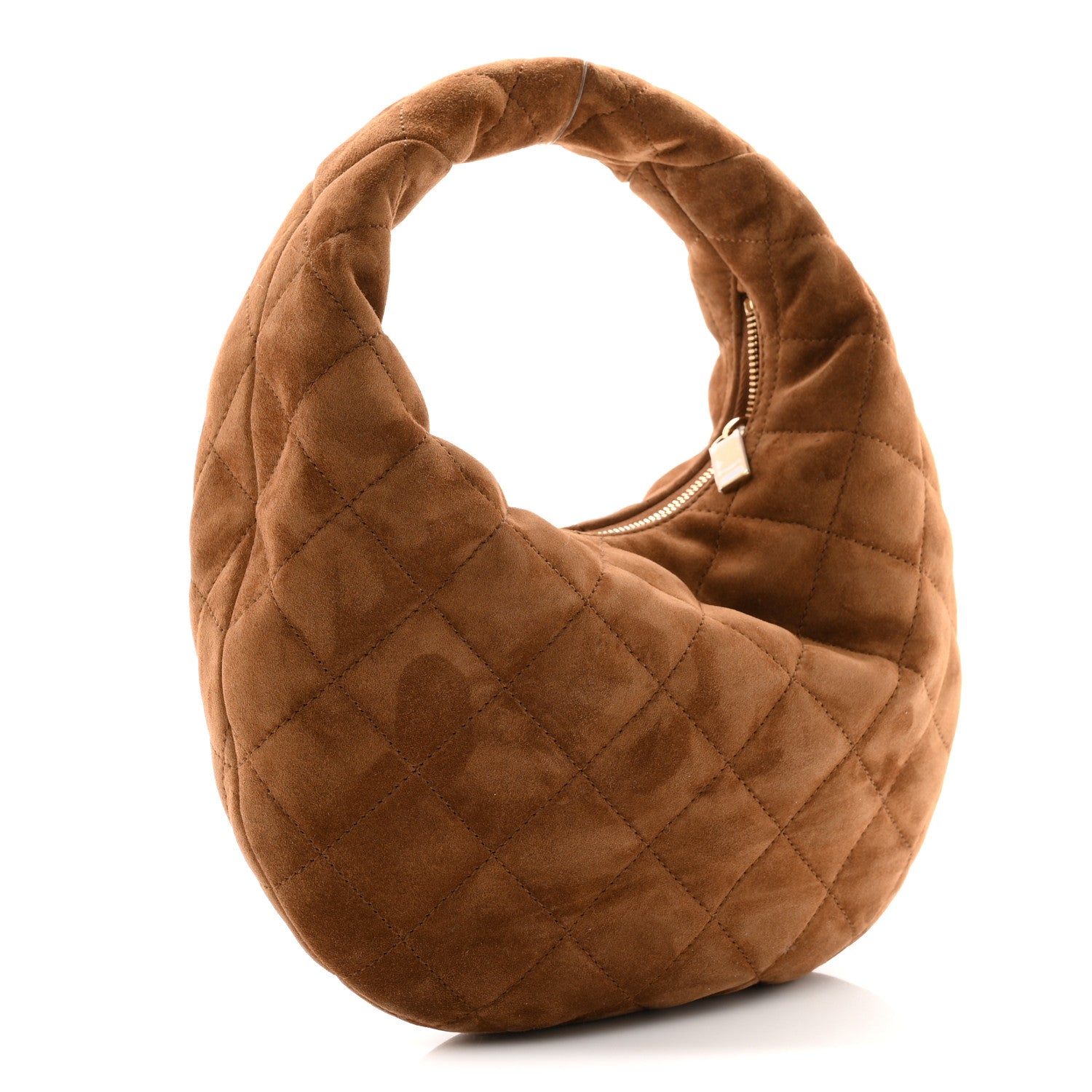 Saint Laurent Suede Quilted Icarino Bag Caramel Cognac 2 of 9