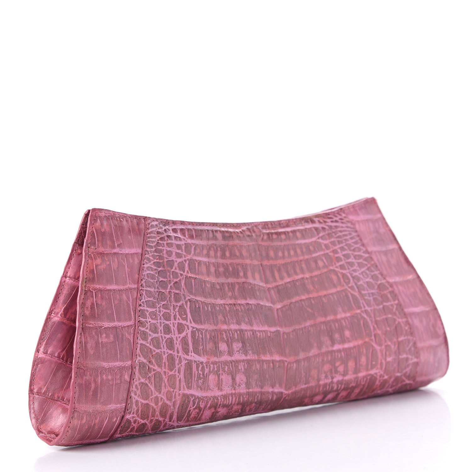 Nancy Gonzalez Metallic Crocodile Clutch Pink 3 of 10