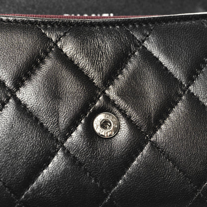 Chanel Lambskin Quilted Flap Card Holder Wallet Black 11 of 11