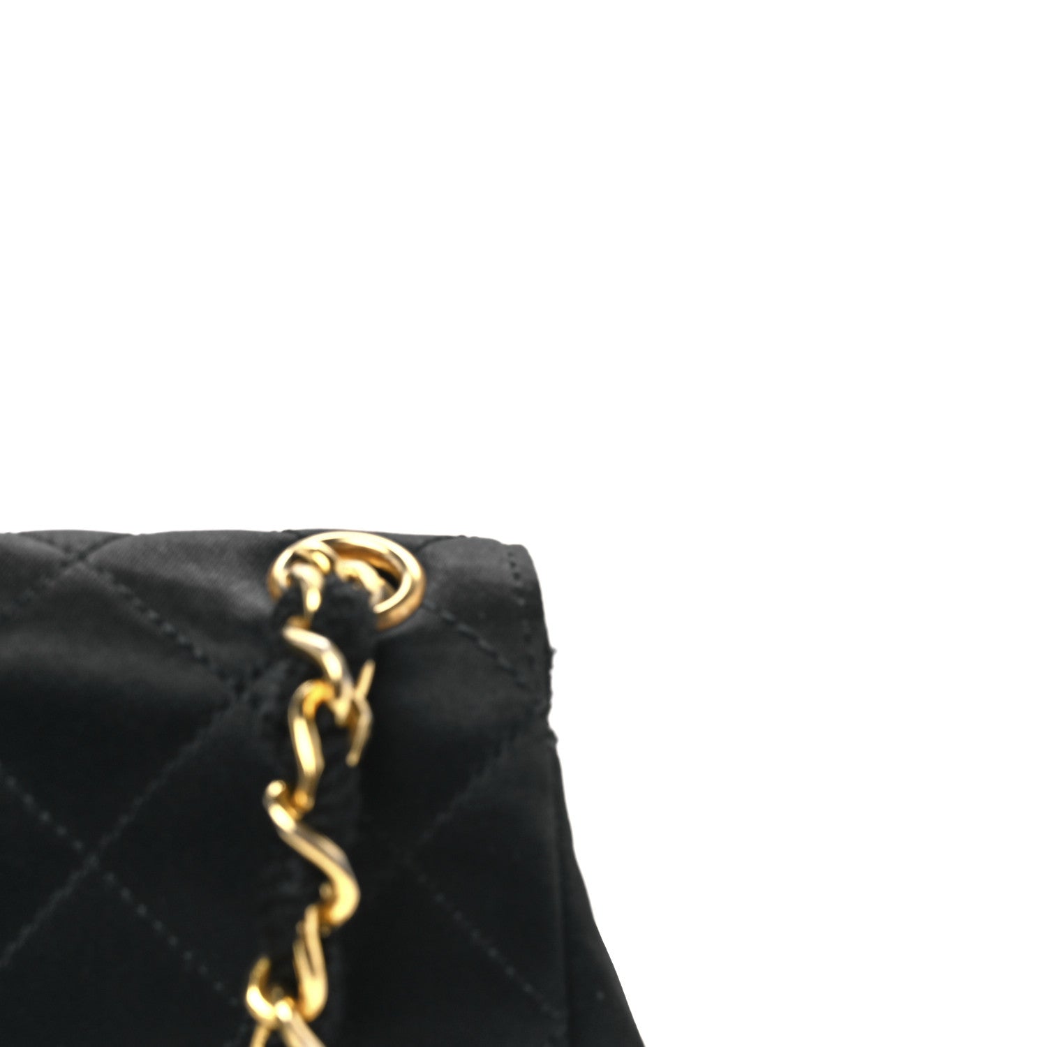 Chanel Satin Quilted Flap Black 13 of 13