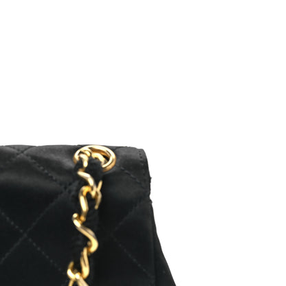 Chanel Satin Quilted Flap Black 13 of 13